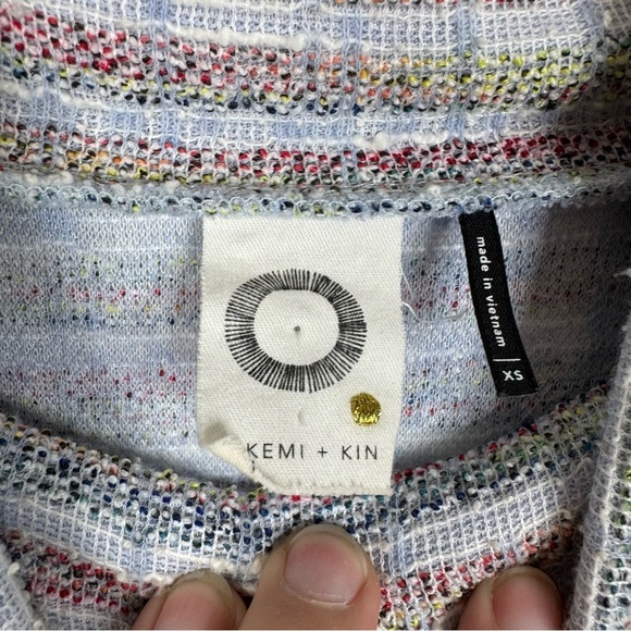 Akemi + Kin Striped High Neck Mini Dress Size Xsmall - Picture 3 of 7